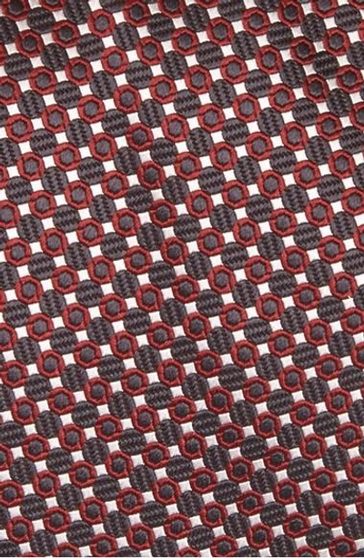Shop Ermenegildo Zegna Geometric Silk Tie In Burgundy