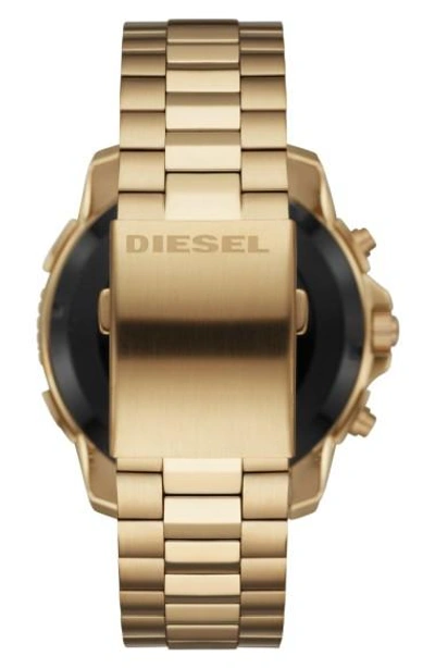 Diesel On Men's Full Guard Gold-tone Stainless Steel Bracelet Smart Watch  48mm | ModeSens
