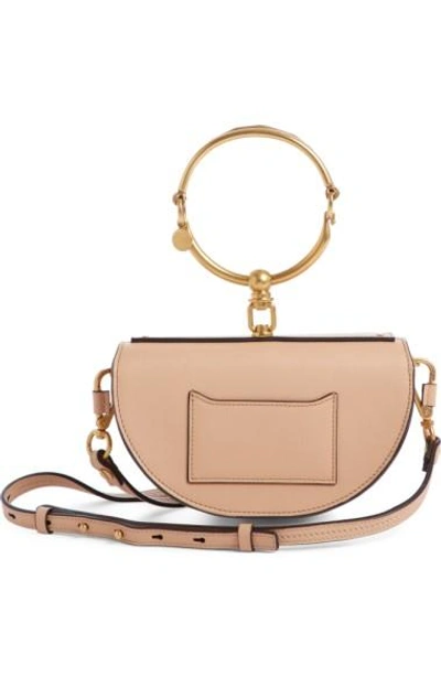 Shop Chloé Small Nile Studded Suede & Leather Convertible Bag In Nr24l Blush Nude