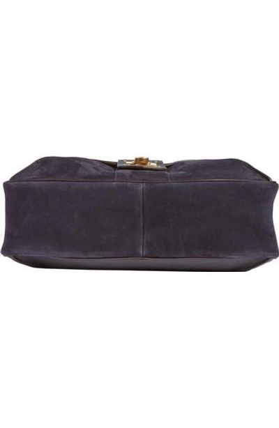 Shop Chloé Medium Lexa Suede Shoulder Bag In Full Blue