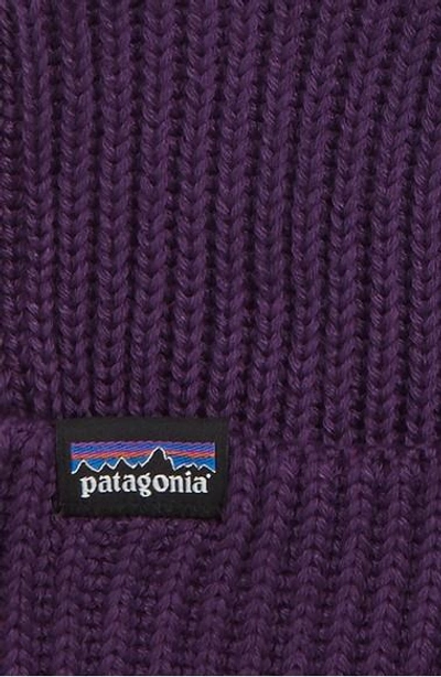 Shop Patagonia 'fisherman' Beanie In Purple