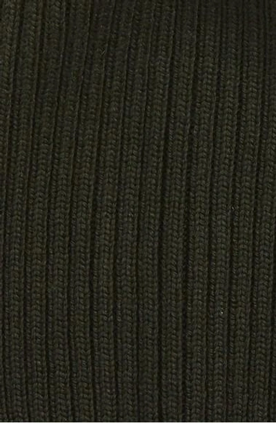 Shop Lacoste Rib Knit Wool Beanie In Sherwood