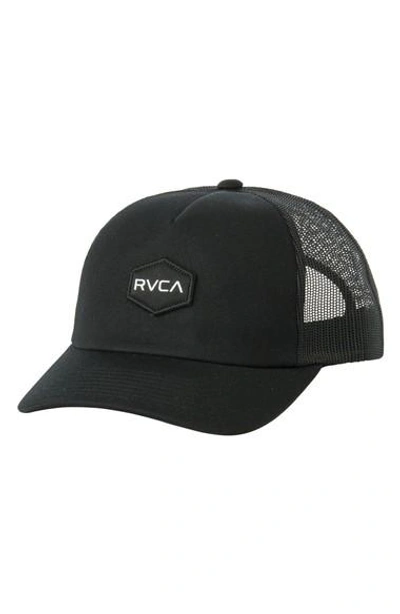 Shop Rvca Commonwealth Trucker Hat In Black
