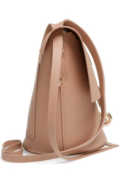 Zac Zac Posen Belay Leather Crossbody Bucket Bag In English Rose