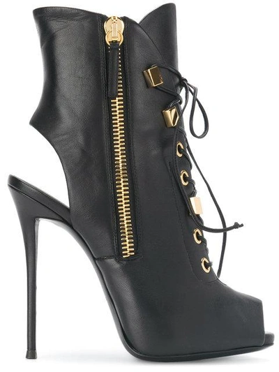 Shop Giuseppe Zanotti Design Melanie Booties - Black