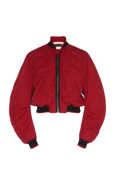 Shop Haider Ackermann Oversized Bomber Jacket In Red