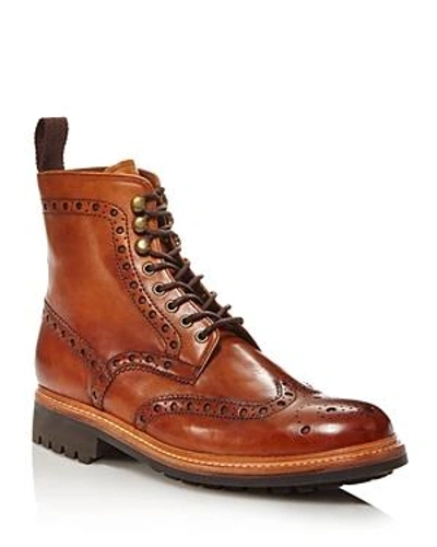 Shop Grenson Men's Fred Boots In Cognac Brown