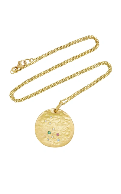 Shop Orit Elhanati 18k Gold Diamond Emerald And Sapphire Necklace