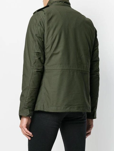 Shop Alpha Industries Padded Zip Pull Coat In Green