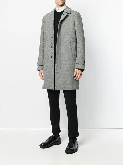 Shop Hevo Button-down Tailored Coat - Black