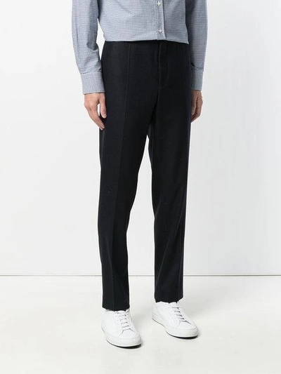 Shop Harmony Paris Slim Fit Tailored Trousers In Blue