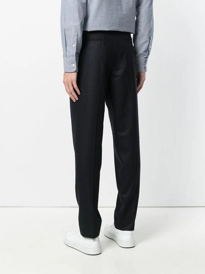 Shop Harmony Paris Slim Fit Tailored Trousers In Blue