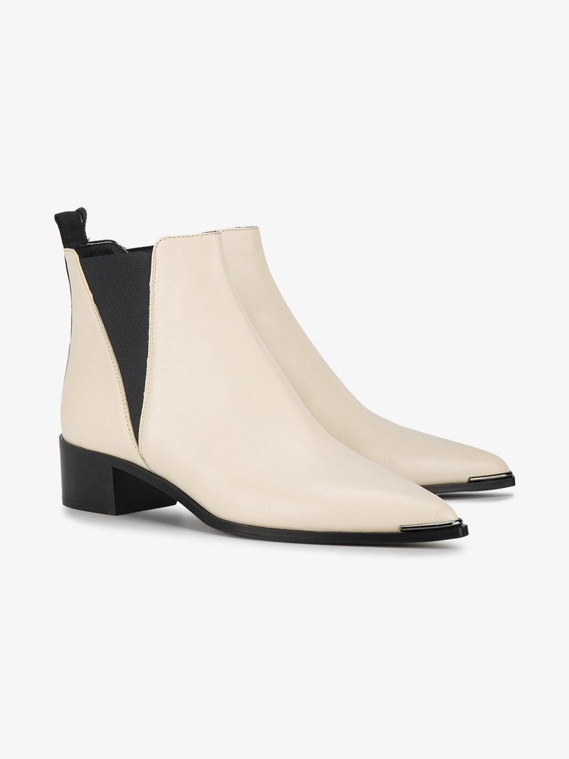 Acne Studios Jensen Chelsea Boots In Off White ModeSens