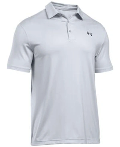 Shop Under Armour Men's Playoff Performance Striped Golf Polo In Wht-wht-oc