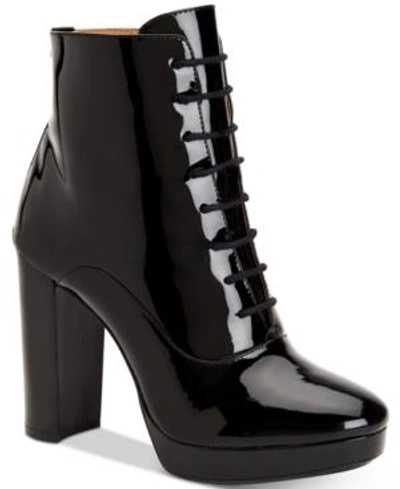 Shop Calvin Klein Women's Melinda Lace-up Booties Women's Shoes In Black