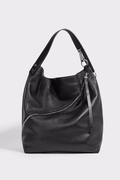 Shop Proenza Schouler Hobo Large Textured-leather Tote In Black