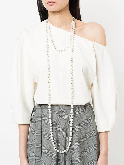 Shop Night Market Tassel And Pearl Layered Necklace