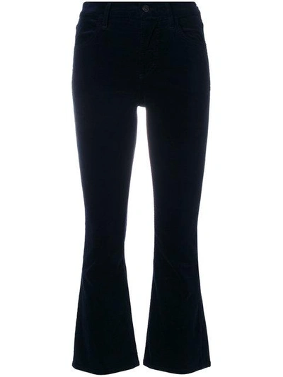 Shop Citizens Of Humanity Cropped Flared Trousers In Blue