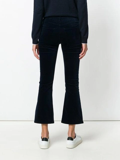 Shop Citizens Of Humanity Cropped Flared Trousers In Blue