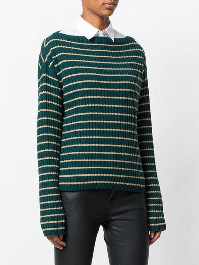 Shop The Gigi Striped Sweatshirt - Green