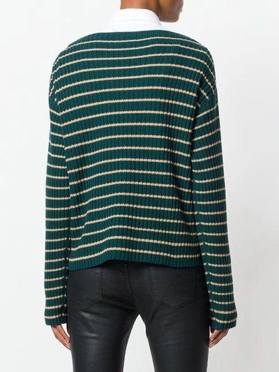 Shop The Gigi Striped Sweatshirt - Green