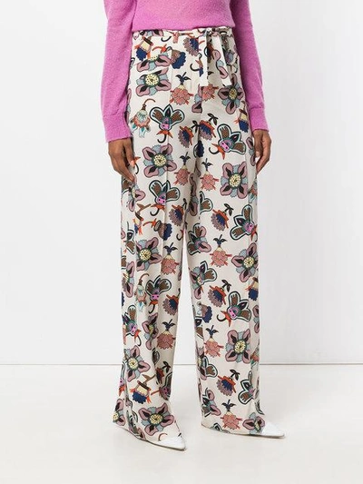 Shop Valentino Popflowers High Waist Palazzo Pants