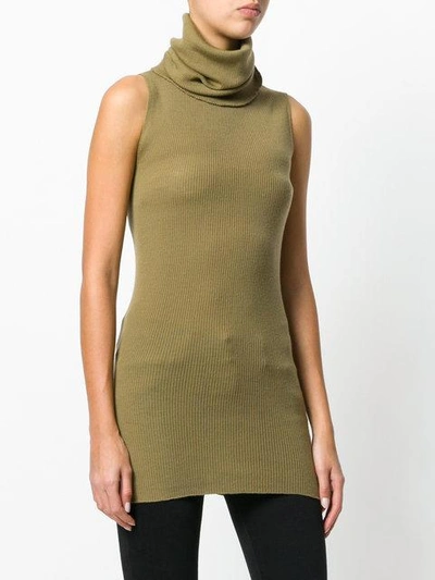 Shop Rick Owens Roll-neck Knitted Top