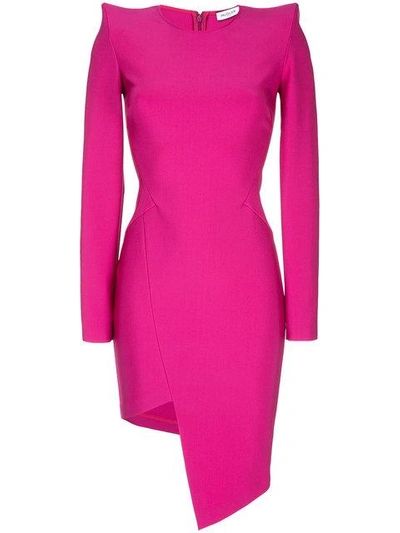 Shop Mugler Asymmetric Long Sleeve Dress