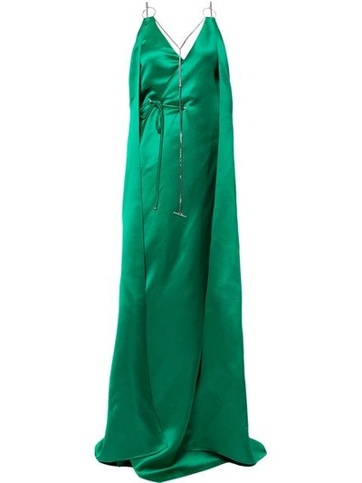 Shop Mugler Long Dress - Green