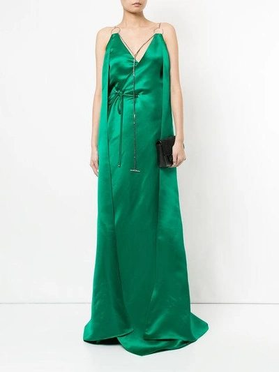 Shop Mugler Long Dress - Green