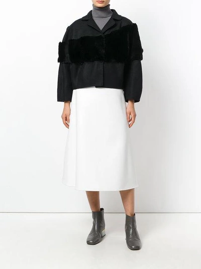 Shop Marni Cropped Stole Stripe Jacket