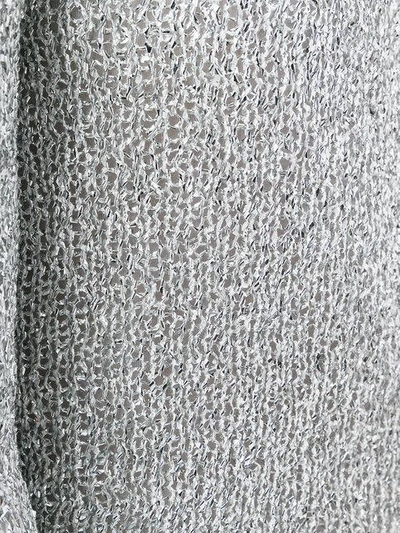 Shop Comme Des Garçons Ribbed Lurex Sweater In Metallic