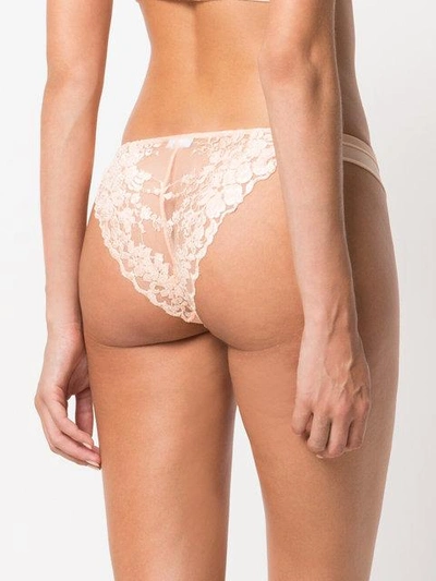 Shop La Perla Azalea Brazilian Briefs In Rosa