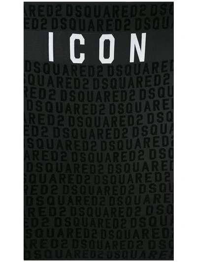 Shop Dsquared2 Icon Beach Towel - Black