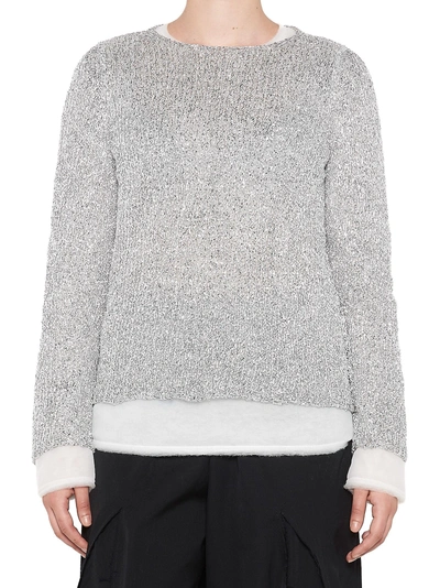 Shop Comme Des Garçons Sweater In Silver