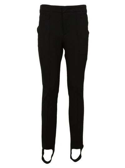 Shop Moncler Skinny Stretch Trousers In Black