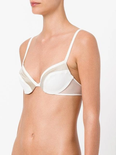 Shop La Perla Contrast Bra - Neutrals