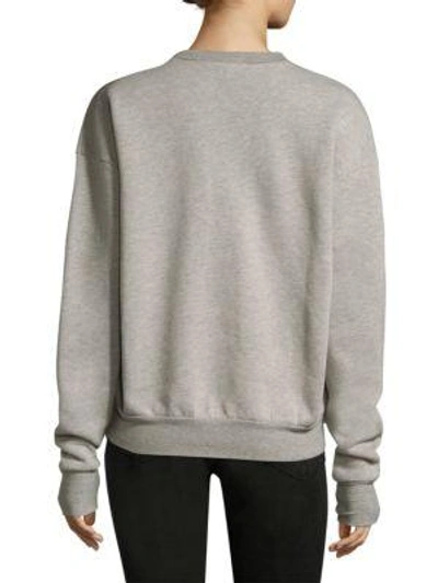 Shop Frame Bow Crew Neck Sweatshirt In Grey