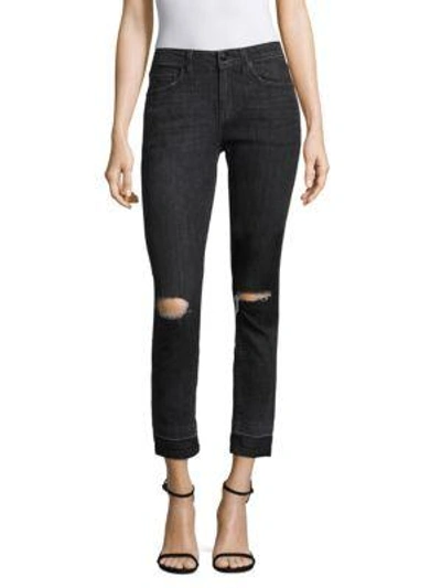 Shop Derek Lam 10 Crosby Devi Distressed Mid-rise Jeans In Grey