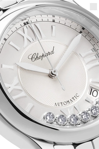 Shop Chopard Happy Sport 36 Stainless Steel And Diamond Watch
