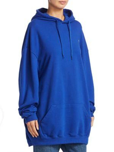 Shop Vetements Oversized Star Hoodie In Blue