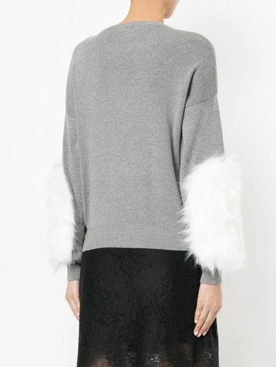 Shop Guild Prime Faux Fur Patch Sweater
