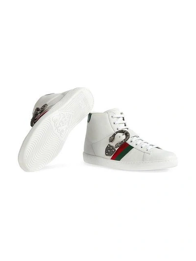 Gucci Men's Ace High-top With Dionysus Buckle In | ModeSens