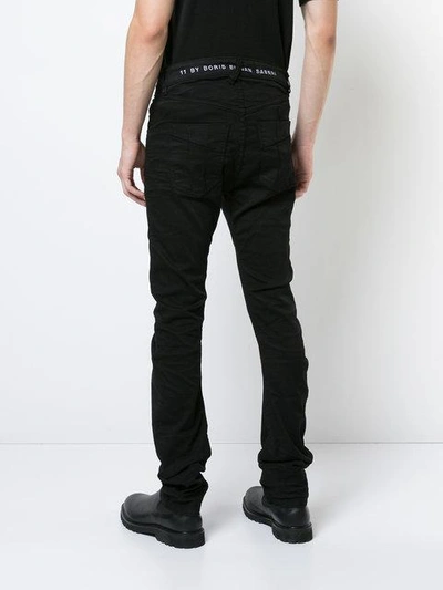 Shop 11 By Boris Bidjan Saberi Slim Fit Trousers - Black