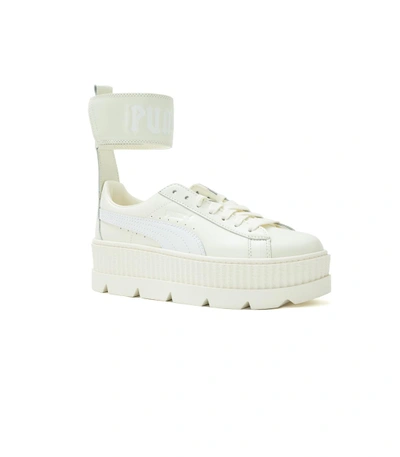 Puma White Fenty X By Rihanna Ankle Strap Sneakers In Vanilla Ice/ White |  ModeSens