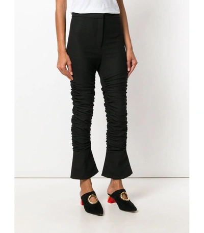 Shop Jacquemus Black Cropped Gathered Trousers