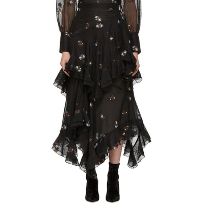 Shop Erdem Black Elsa Skirt