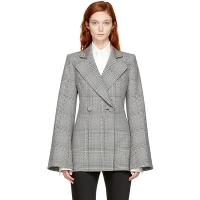 Shop Ellery Black And White Boycott Blazer In Black/white