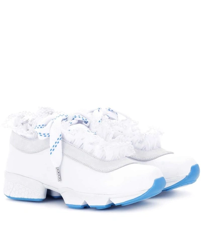 Shop Ganni Exclusive To Mytheresa.com - Augusta Leather Sneakers In White