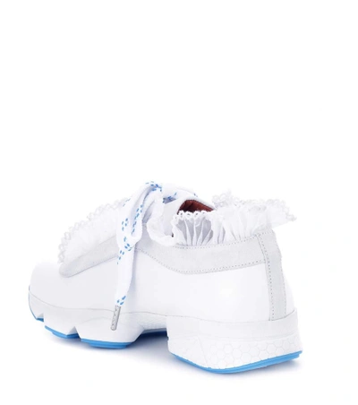 Shop Ganni Exclusive To Mytheresa.com - Augusta Leather Sneakers In White